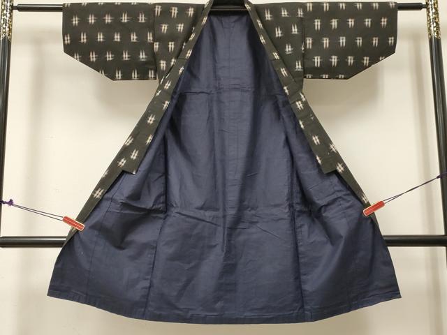 平和屋着物[]久留米絣　男の子　祝着・羽織セット　絣文様　綿　逸品　DABE7100ma