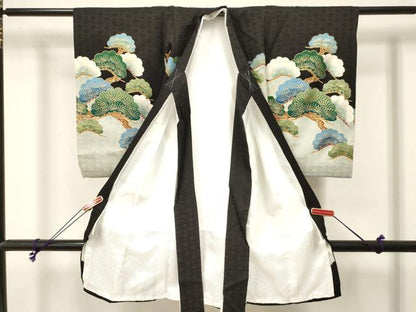 平和屋着物[]お宮参り　男の子　祝着　産着　初着　のしめ　龍　兜　鼓笹松文　暈し染め　金彩　逸品　DABE7101ma