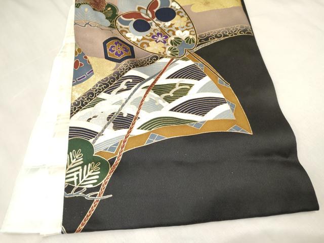 平和屋着物[]お宮参り　男の子　祝着　産着　初着　のしめ　龍　兜　御所車松文　暈し染め　金銀彩　逸品　DABE7103ma