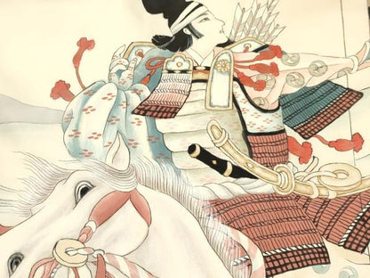 平和屋着物[]お宮参り　男の子　祝着　産着　初着　のしめ　作家物　手描き　海　戦　暈し染め　逸品　DABE7104ma