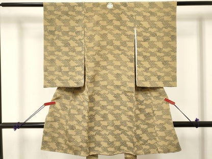 平和屋着物[]お宮参り　男の子　祝着　産着　初着　のしめ　単衣　幾何学文様　逸品　DABE7108ma