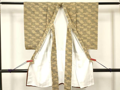 平和屋着物[]お宮参り　男の子　祝着　産着　初着　のしめ　単衣　幾何学文様　逸品　DABE7108ma