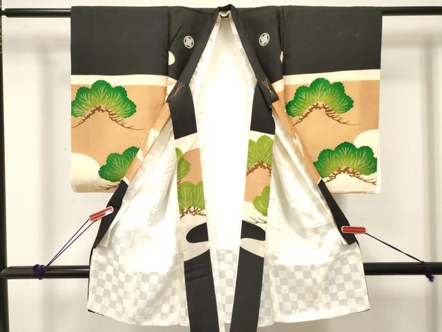 平和屋着物[]お宮参り　男の子　祝着　産着　初着　のしめ　駒刺繍　龍　唐獅子　兜　笹松文　金彩　逸品　DABE7116ma