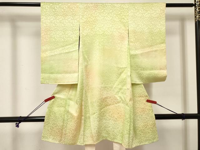 平和屋着物[]お宮参り　男の子　祝着　産着　初着　のしめ　花青海波地紋　暈し染め　逸品　DABE7128ma