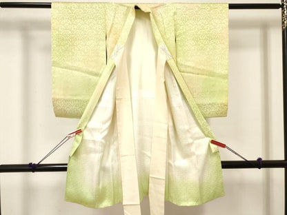 平和屋着物[]お宮参り　男の子　祝着　産着　初着　のしめ　花青海波地紋　暈し染め　逸品　DABE7128ma