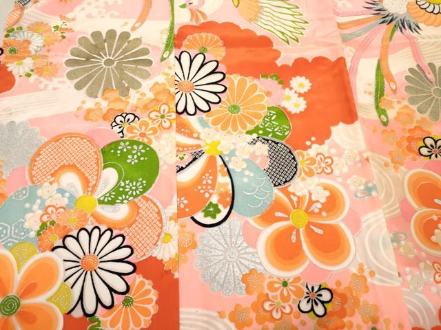 平和屋着物[]お宮参り　女の子　祝着　産着　初着　のしめ　鳳凰花文　銀彩　逸品　DABE7129ma
