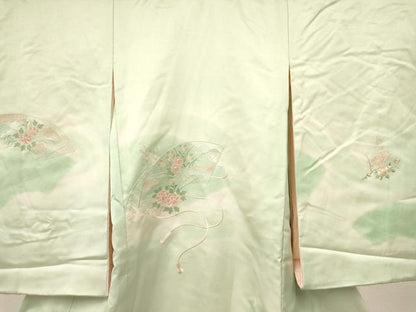 平和屋着物[]お宮参り　女の子　祝着　産着　初着　のしめ　総刺繍　地紙重ね花文　暈し染め　逸品　DABE7140ma
