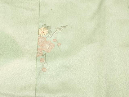 平和屋着物[]お宮参り　女の子　祝着　産着　初着　のしめ　総刺繍　地紙重ね花文　暈し染め　逸品　DABE7140ma