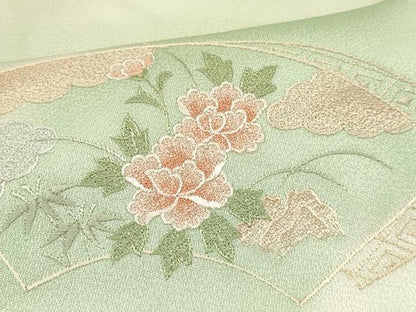 平和屋着物[]お宮参り　女の子　祝着　産着　初着　のしめ　総刺繍　地紙重ね花文　暈し染め　逸品　DABE7140ma