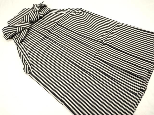 平和屋着物[]男の子　子供　行灯袴　縞　逸品　DABE7145ma