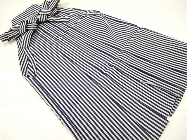 平和屋着物[]男の子　子供　行灯袴　縞　逸品　DABE7152ma