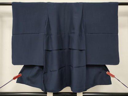 平和屋着物[]七五三　男の子　祝着・色紋付羽織セット　濃藍色　逸品　DABE7167ma