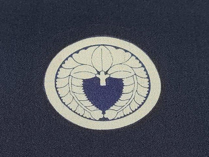 平和屋着物[]七五三　男の子　祝着・色紋付羽織セット　濃藍色　逸品　DABE7167ma