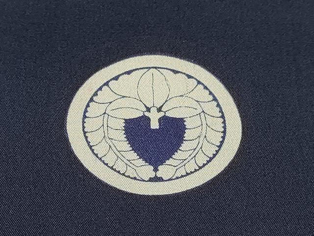 平和屋着物[]七五三　男の子　祝着・色紋付羽織セット　濃藍色　逸品　DABE7167ma