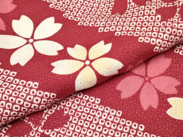 平和屋着物[]七五三　女の子　３歳　祝着　三つ身　被布セット　桜尽くし　逸品　未使用　DABE7170ma
