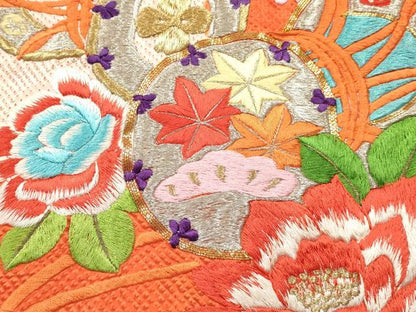 平和屋着物[]七五三　女の子　３歳　祝着　三つ身　駒刺繍　絞り　鼓花文　暈し染め　金銀彩　逸品　DABE7191ma