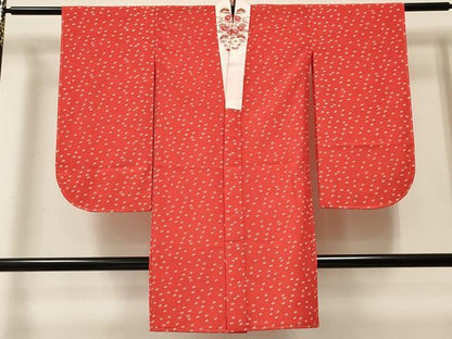 平和屋着物[]女の子　子供　長襦袢　無双仕立て　舞蝶文　半衿刺繍　逸品　DABE7194ma