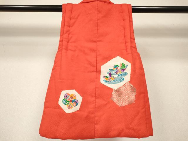 平和屋着物[]女の子　子供　被布　鴛鴦花文　逸品　DABE7196ma
