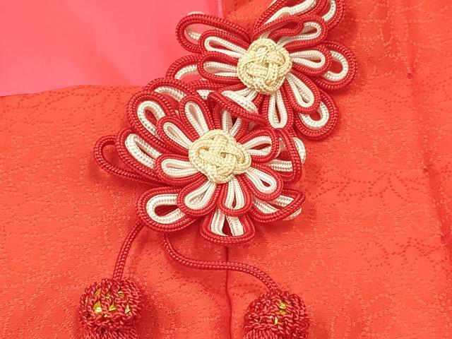 平和屋着物[]女の子　子供　被布　鴛鴦花文　逸品　DABE7196ma