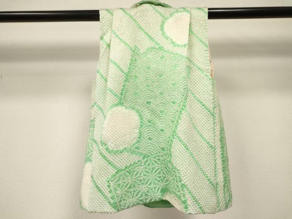 平和屋着物[]女の子　子供　被布　総絞り　破れ色紙　青海波　逸品　DABE7198ma
