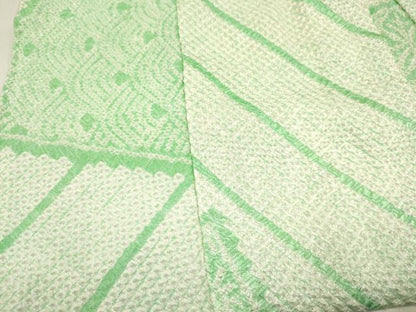 平和屋着物[]女の子　子供　被布　総絞り　破れ色紙　青海波　逸品　DABE7198ma
