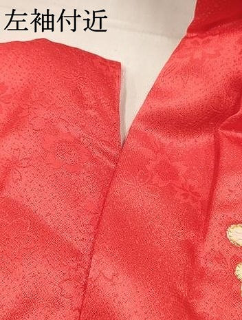 平和屋着物[]女の子　子供　被布　駒刺繍　総刺繍　枝梅丸文　DABE7200ma