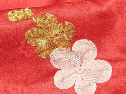 平和屋着物[]女の子　子供　被布　駒刺繍　総刺繍　枝梅丸文　DABE7200ma