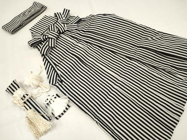 平和屋着物[]七五三　男の子　祝着・羽織・行灯袴・小物セット　鷹　鷲　立波絵巻花文　金銀彩　DABE7207ma