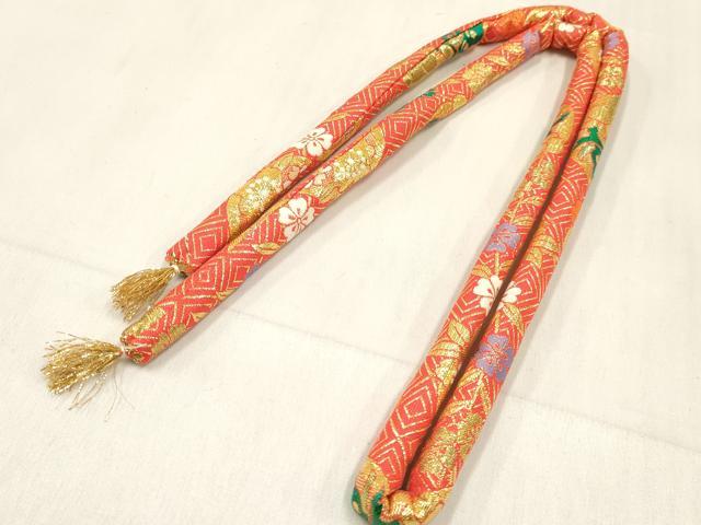 平和屋着物[]和装小物　女の子　子供　小物(帯締め・帯揚げ・箱迫・バッグ)セット　逸品　DABE7209ma