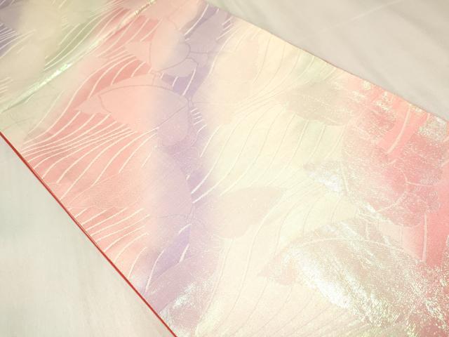 平和屋着物[]女の子　子供　西陣　全通柄袋帯　流水舞蝶文　逸品　DABE7216ma