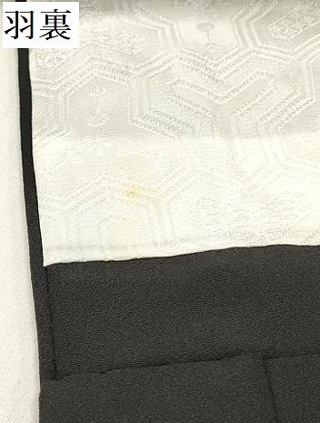 平和屋着物[]七五三　男の子　黒紋付羽織　逸品　DABE7221ma