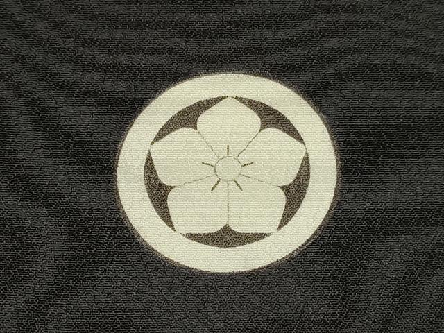 平和屋着物[]七五三　男の子　黒紋付羽織　逸品　DABE7221ma