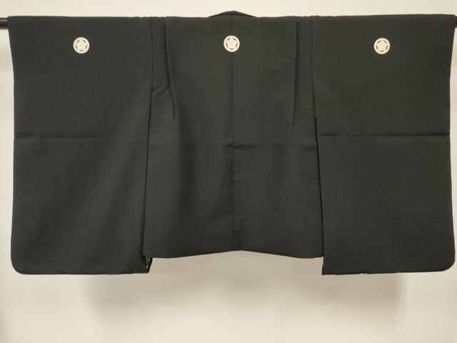 平和屋着物[]七五三　男の子　黒紋付羽織　逸品　DABE7222ma