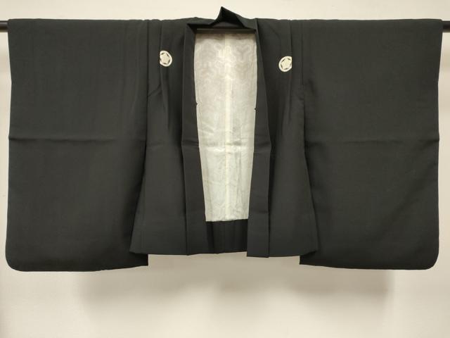 平和屋着物[]七五三　男の子　黒紋付羽織　逸品　DABE7222ma