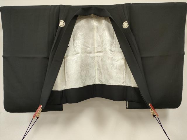 平和屋着物[]七五三　男の子　黒紋付羽織　逸品　DABE7222ma