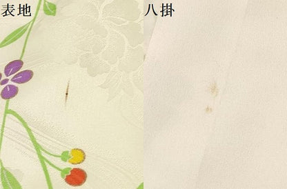 平和屋着物∵女の子　十三参り　子供　祝着　駒刺繍　花蝶文　金彩　逸品　DABE7234ma