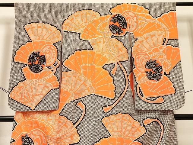 平和屋着物[]七五三　女の子　７歳　祝着　四つ身　駒刺繍　檜扇鼓花文　DABE7242ma