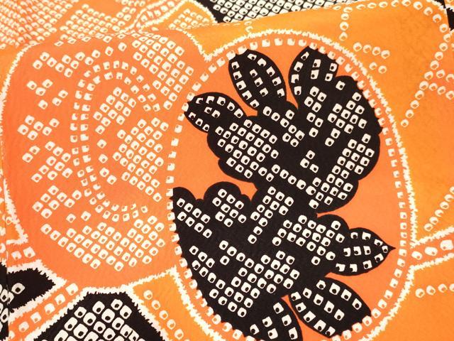 平和屋着物[]七五三　女の子　７歳　祝着　四つ身　駒刺繍　檜扇鼓花文　DABE7242ma