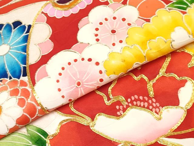 平和屋着物[]お宮参り　女の子　祝着　産着　初着　のしめ　駒刺繍　絞り　鈴花文　金彩　逸品　DABE7254ma