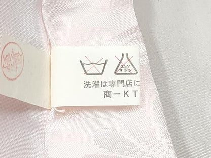 平和屋着物[]お宮参り　女の子　祝着　産着　初着　のしめ　糸車花鳥文　暈し染め　金銀彩　逸品　DABE7256ma
