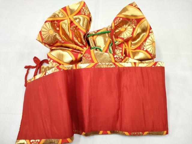 平和屋本店[]女の子　子供　作り帯まとめて3点セット　花　蝶　金糸　DABE7265ma