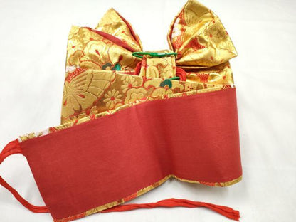 平和屋本店[]女の子　子供　作り帯まとめて3点セット　花　蝶　金糸　DABE7265ma