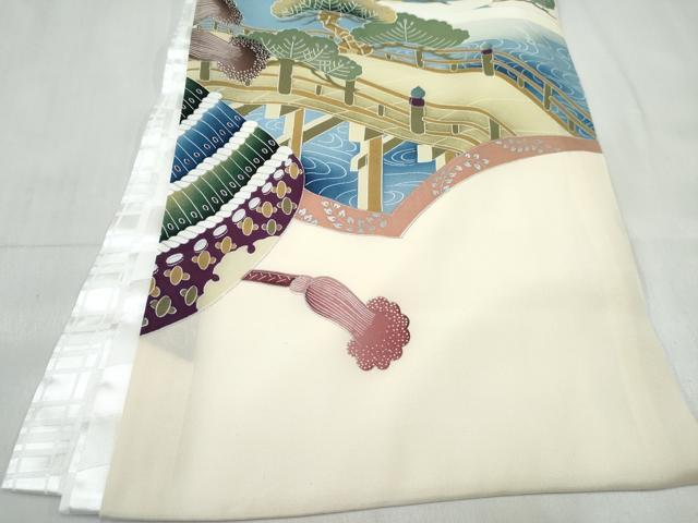 平和屋着物[]お宮参り　男の子　祝着　産着　初着　のしめ　駒刺繍　龍　兜　武士　金銀彩　逸品　DABE7275ma