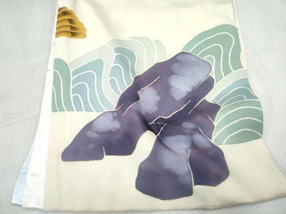 平和屋着物[]お宮参り　男の子　祝着　産着　初着　のしめ　駒刺繍　鷹　鷲　金彩　逸品　DABE7278ma