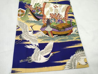 平和屋着物[]お宮参り　男の子　祝着　産着　初着　のしめ　飛鶴　宝船　逸品　DABE7283ma