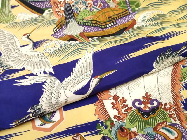 平和屋着物[]お宮参り　男の子　祝着　産着　初着　のしめ　飛鶴　宝船　逸品　DABE7283ma