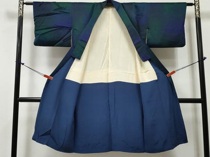 平和屋着物[]子供　着物　霞文　暈し染め　逸品　DABE7315ma