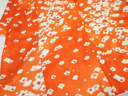 平和屋着物[]七五三　女の子　３歳　祝着　三つ身　長襦袢(無双仕立て・半衿刺繍)セット　梅文　暈し染め　金彩　逸品　DABE7324ma