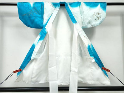 平和屋着物[]七五三　男の子　祝着・被布セット　松竹梅　飛鶴　暈し染め　金彩　DABE7327ma