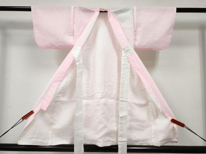 平和屋着物[]七五三 女の子 ３歳 祝着 三つ身 被布セット 無双 絽袷 絽×絽 霞文 暈し染め 洗える着物 DABE7338ma